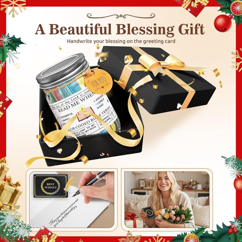 Miccillot Bible Verse Jar with 90 Scripture Cards & Alloy Lid - Read Me When for Daily Encouragement, Prayer and Reflection - Christian Catholic Gifts for Women, Men, Teens - Ideal Christmas, Birthday Gift - Image 3